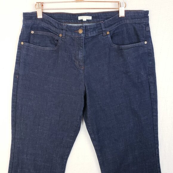EILEEN FISHER Jeans Straight Leg Classic Dark Wash Ankle size M - Picture 3 of 9